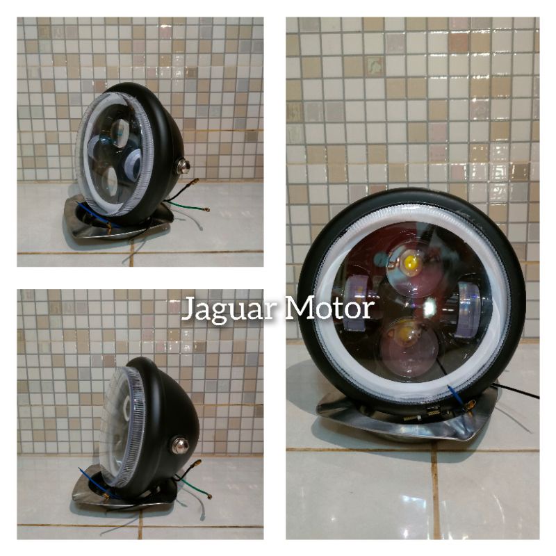 Reflektor Headlamp Lampu Depan Daymaker Pesek 4 Mata