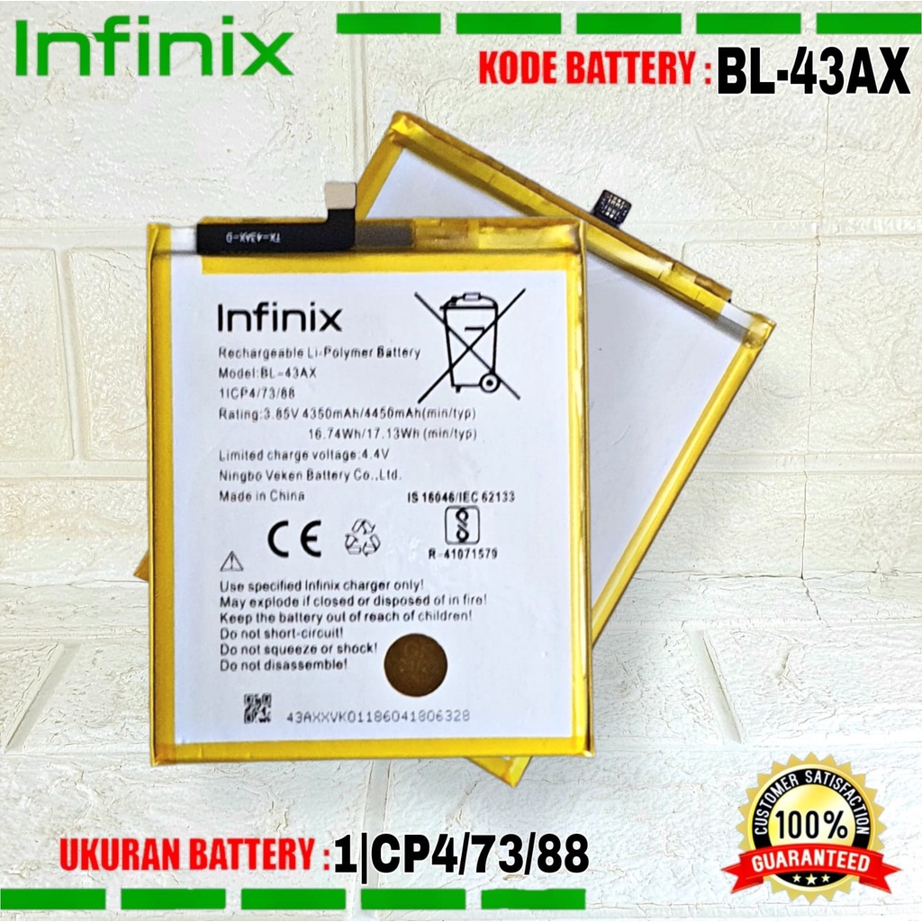 Baterai Battery Original ERRLY BL-43AX BL43AX For Tipe Hp INFINIX  Zero 5 - Zero 5 Pro - X603 - X603B