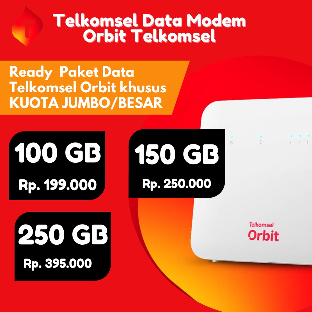 PAKET DATA MODEM TELKOMSEL KHUSUS KUOTA BESAR BIG KUOTA ORBIT