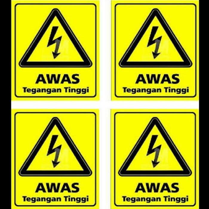 

Sign Rambu K3. Awas Bahaya Tegangan Tinggi Pln. Plat Acrylic 20X30 Cm