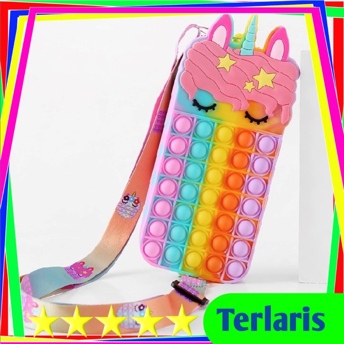 Tas Unicorn Pop It - Rainbow Makaron BESAR
