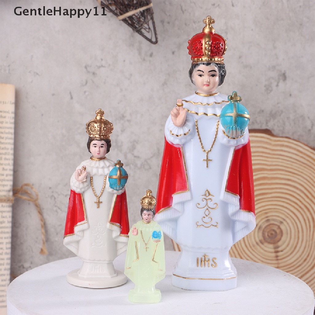 Gentlehappy 1Pc Patung Yesus Tokoh Agama Patung Bercahaya Souvenir Kristen Katolik Hadiah Tabletop Figurine Patung Dekorasi Rumah id