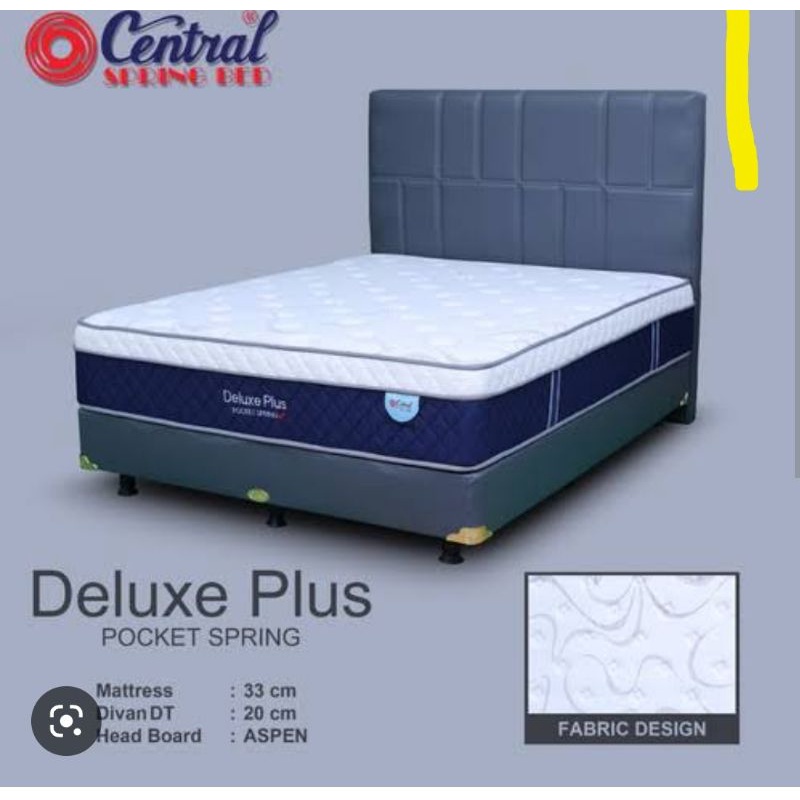 Full Set Kasur Springbed Central Plush Pocket Bergaransi Pegas 10 tahun