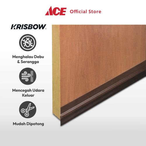 Ace - Krisbow Penutup Lubang Bawah Pintu Pvc-Karet 91 Cm - Cokelat Bottom Seal Door Seal Penutup