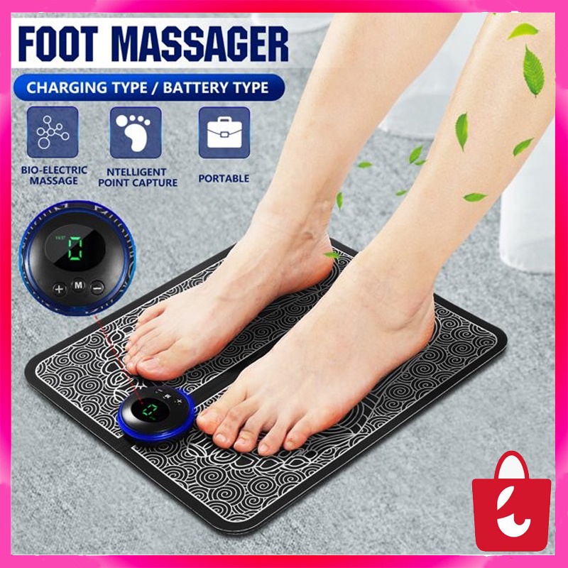 EMS Pijat Kaki Pad Mat Original / EMS Foot Massager/ Mat Akupunktur /Meningkatkan Sirkulasi Darah Meredakan 9 VIBRATION