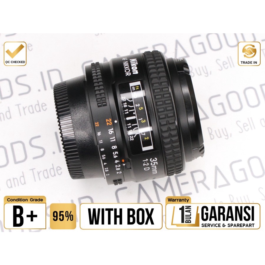 Nikon AF 35mm F2 D Nikkor Lens - Grade B+ - L220907
