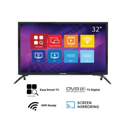 Tgs Polytron Easy Smart Digital Tv 32 Inch Pld 32Mv1859