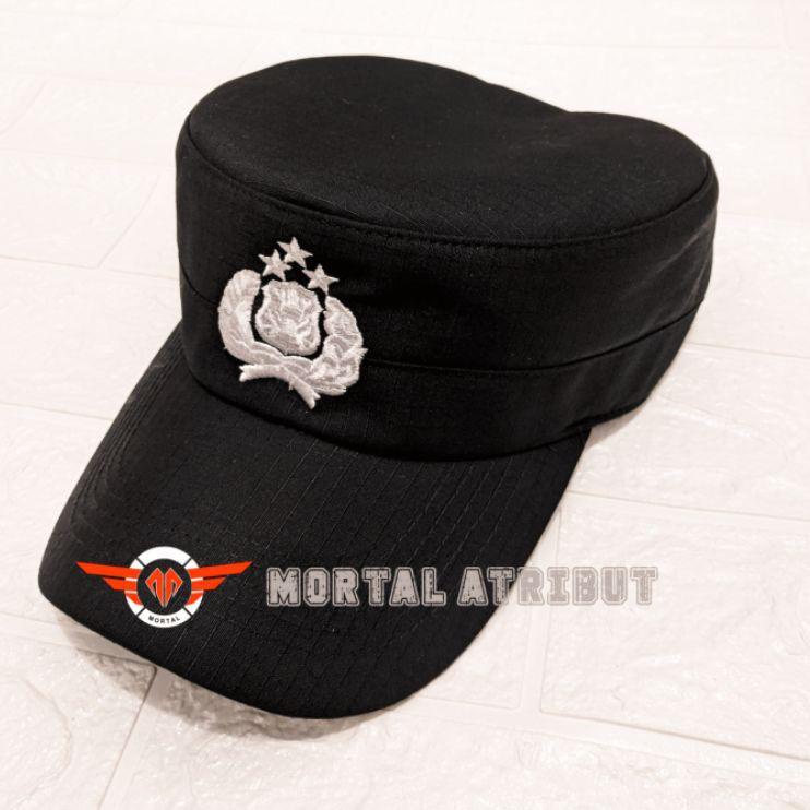 TOPI KOMANDO POLISI BINTARA HITAM/TOPI KOMANDO PAMA/TOPI KOMANDO PAMEN/TOPI POLRI TERBARU [SOM.12Ja2