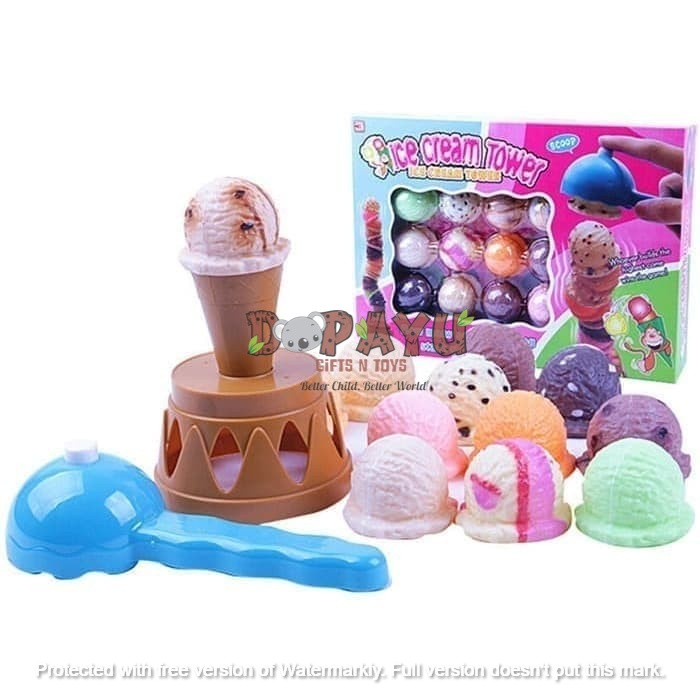 Mainan es krim-es kriman 778 ICE CREAM TOWER Stacking Games 7008