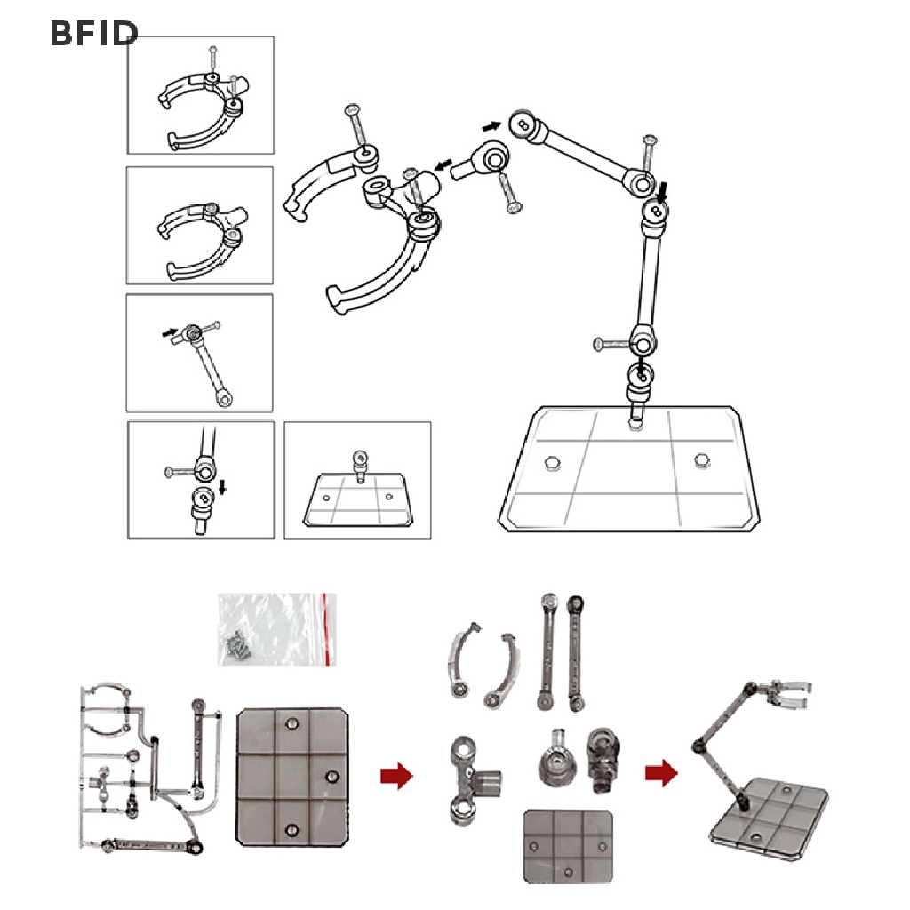 [BFID] Stand Display Cocok Action Base Kualitas Tinggi Untuk1Per144 HG/RG Gundam/Figure Animasi Cinema Game ACG Game Mainan [ID]