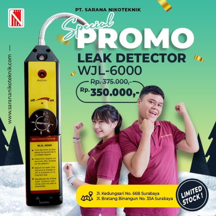 LEAK DETECTOR WJL6000 (HOLOGEN DETECTOR) DETEKSI KEBOCORAN FREON AC