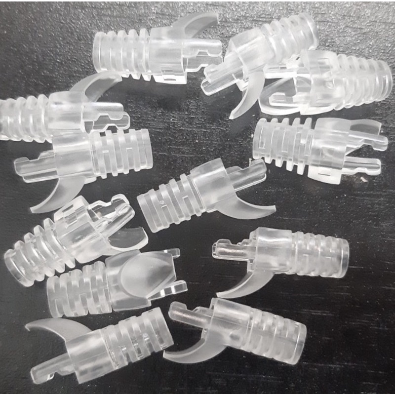 plugboot transparan RJ45 cat5e cat6 / plug boot transparant RJ45 / plugboot bening