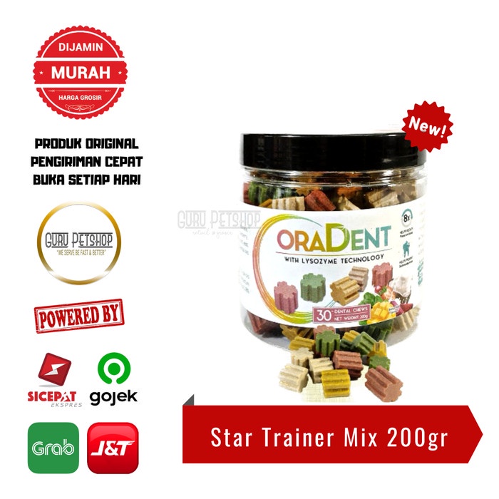 Dentalight Oradent Dental Chew 230g / Snack Anjing Pembersih Gigi