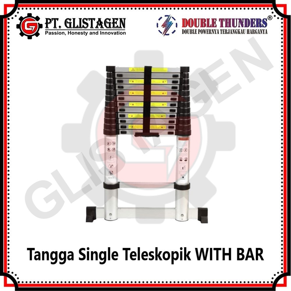 TANGGA LIPAT SINGLE TELESKOPIK 3.8M WITH BAR