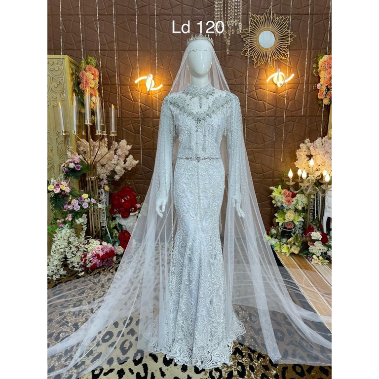 [SALE] GAUN PENGANTIN DUYUNG PUTIH JUMBO
