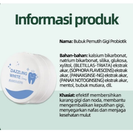 【COD】Teeth Whitening Powder - Mencerahkan&amp; Membersihkan Gigi, Perawatan Mulut