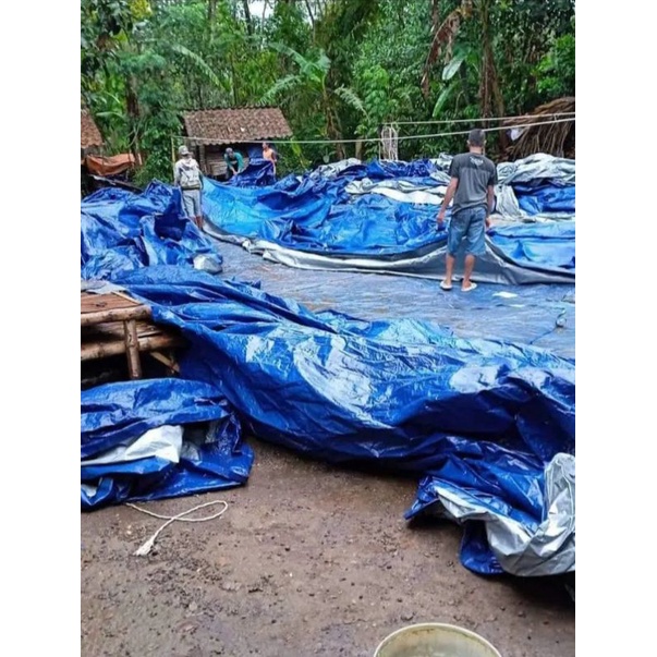 Terpal Bekas 1x pakai bekas lemek kapal ukuran 8x32