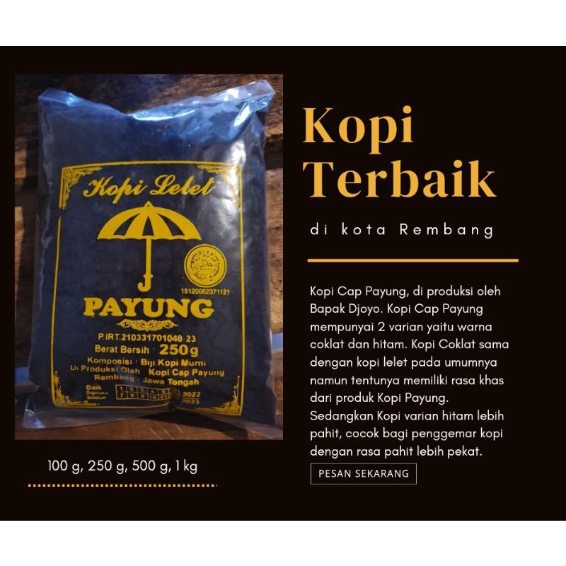 

Kopi Lelet Bubuk (varian Hitam) 250 gram