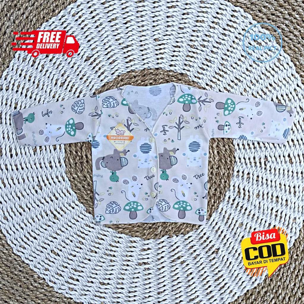 Baju Bayi Tangan Panjang Newborn Motif Animal Series merk KOTOBUKI