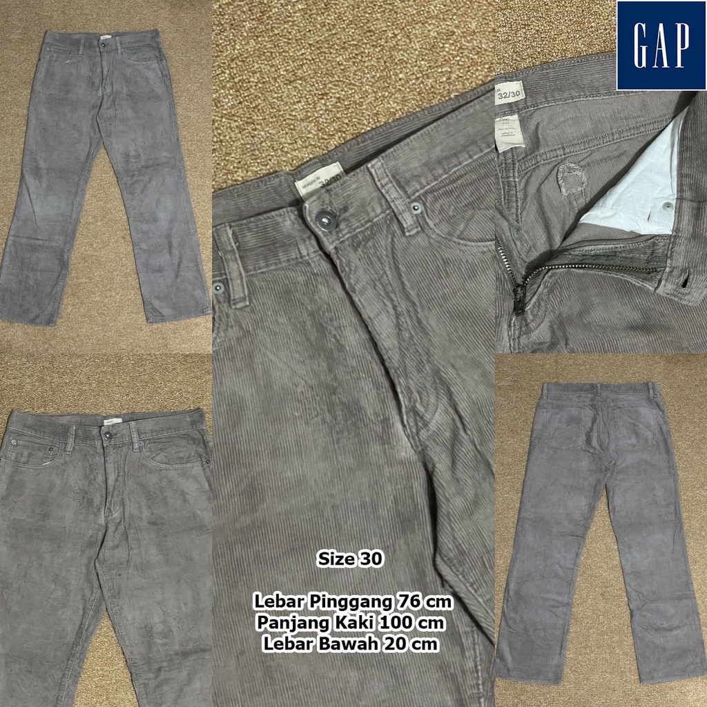 Celana Corduroy Second GAP 2 Second Like New Size 30