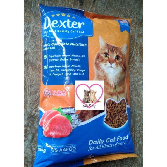 DEXTER Makanan Kucing No Pork 500gr Freshpack