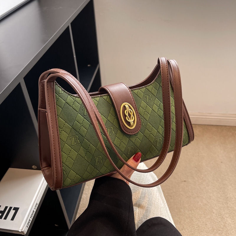 ¤☃Frosted tas wanita kapasitas besar 2023 baru bernilai tinggi ceruk high-end one-shoulder ketiak tas wanita tas baguette
