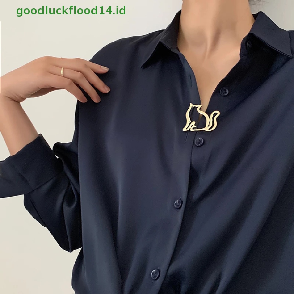 [GOOGFOUR] Bros Kucing Kecil Tebal Berongga Lucu Untuk Wanita Kepribadian Syal Gesper Dekorasi [Atasan]