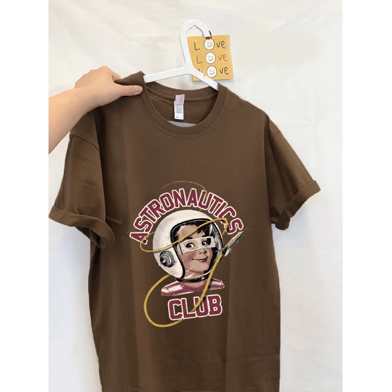 100% Katun Tee/Oversize Korean Style Lengan Pendek Graphic Basic T-shirt Couple Import Baju Atasan Wanita