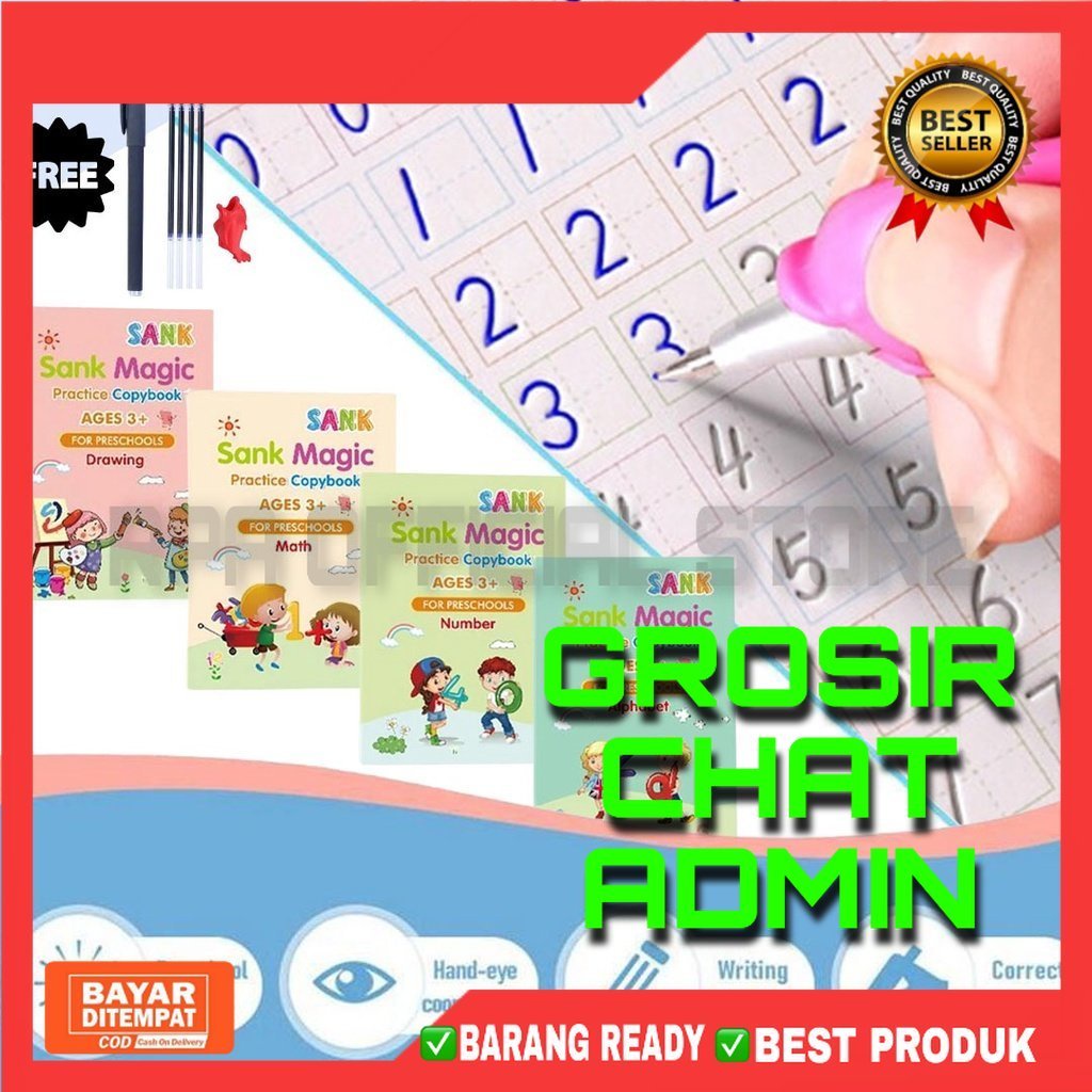 

[RPA] 4 BUKU SET MAGIC PRACTICE BOOK ORIGINAL SANK MAGIC BOOK BISA DIHAPUS