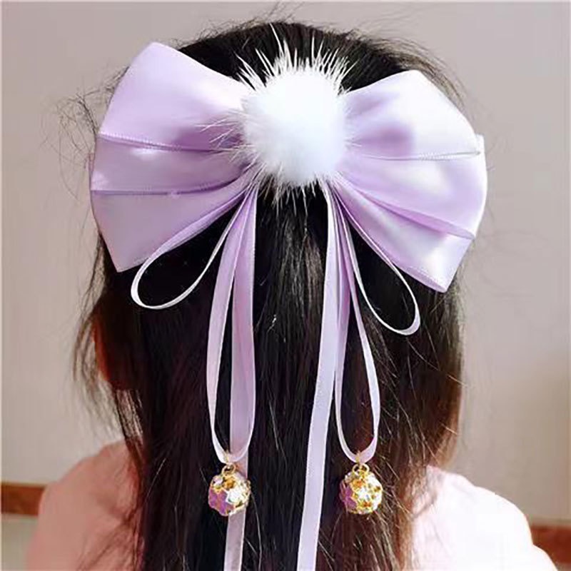 Jempit Rambut Anak -Motif Pita Krincing Bulu