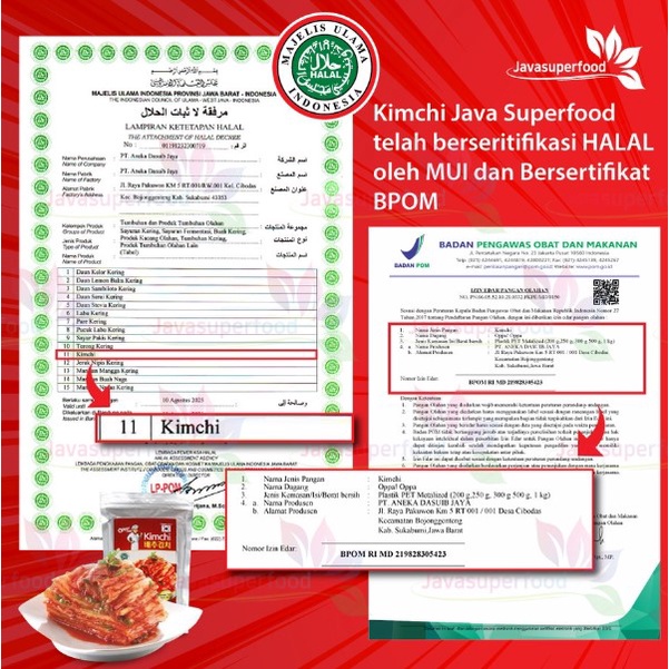 Kimchi Sawi Fresh 200gr - Kimchi Halal Korea Java - Makanan Korea