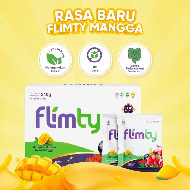 FLIMTY FIBER ORIGINAL HALAL BPOM DIET DETOX PELANGSING 1 BOX 16 SACHETS | FLIMTI