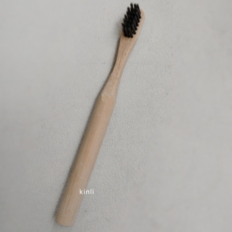 bamboo toothbrush charcoal infused bristle sikat gigi bambu kids adult