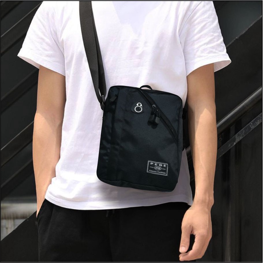 Tas Selempang Pria PEGE Eizen Model Slingbag Kasual - PG 8948