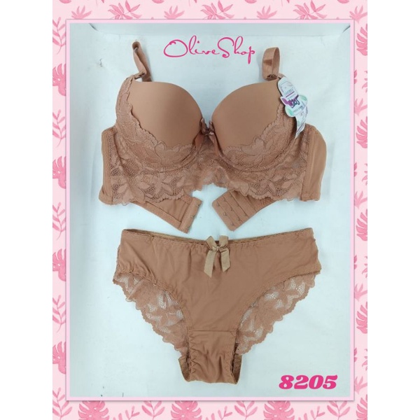 OliveShop ❤️ Set CD Bra Yasimei Push Up Mewah Elegan Murah Jumbo Kode 8205