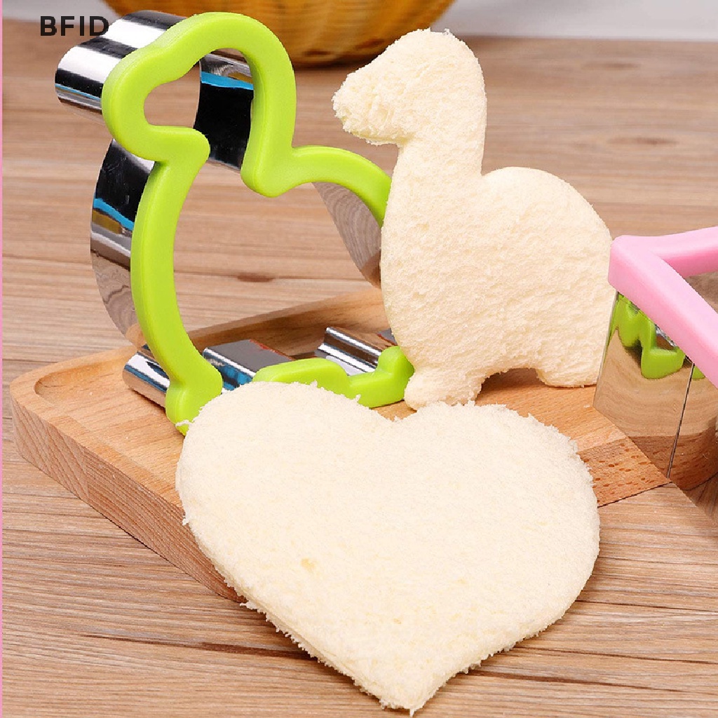 [BFID] 1pcs Set Pemotong Sandwich Untuk Anak-Anak Hewan Dinosaurus Kupu-Kupu Hati Stainless Steel Cetakan Roti Cookie Pemotong Biskuit Mold Tools [ID]