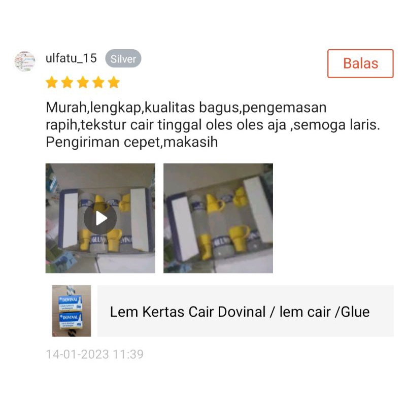Lem Kertas Cair Kecil POVINAL 22ml / lem cair / glurle