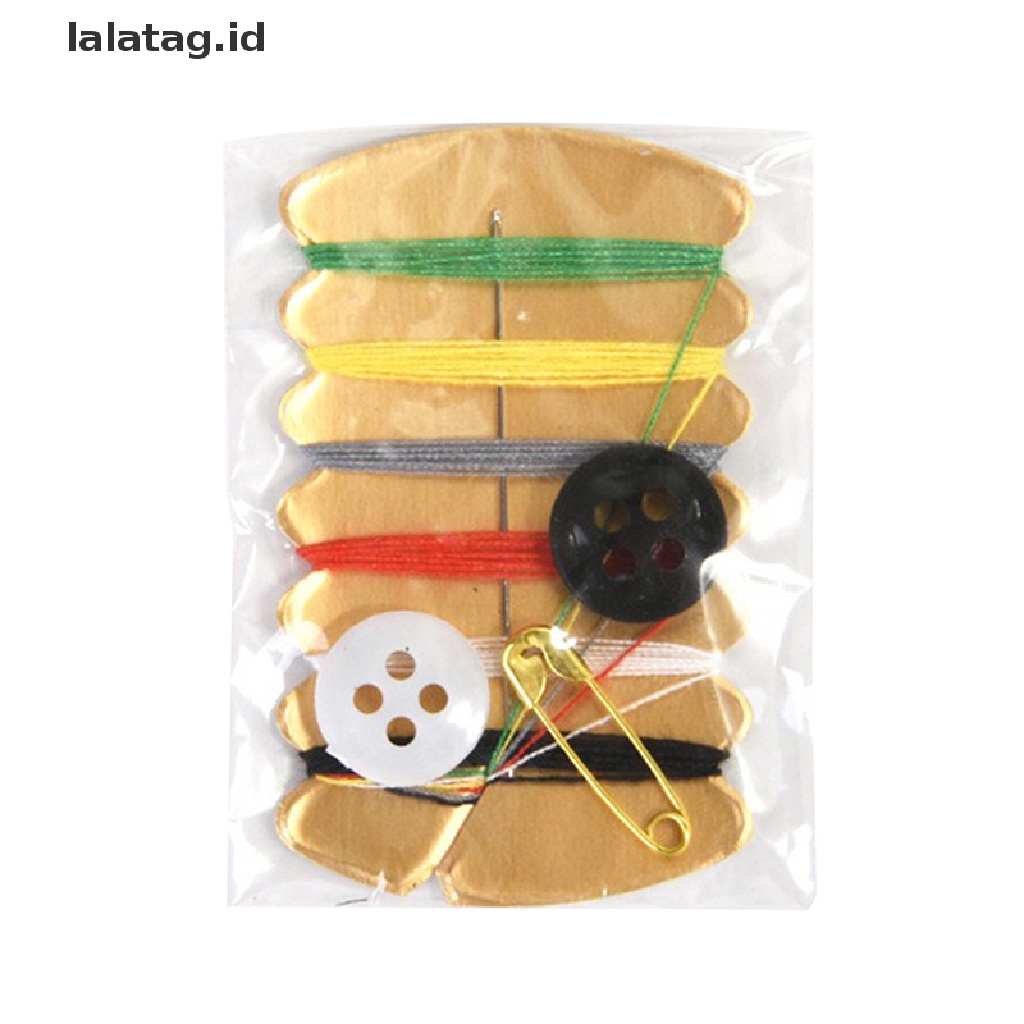 [lalatag] Kit Jahit Mini Portable Benang Tombol Pin Set Travel Household Tools Kit [ID]