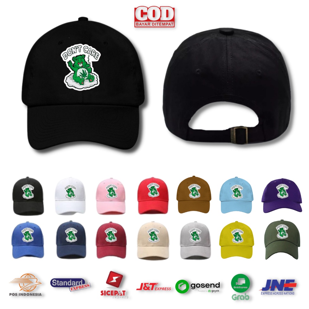 Topi Baseball Cap Pria Wanita Dewasa Distro Don't Care Terbaru Tali Ring Besi