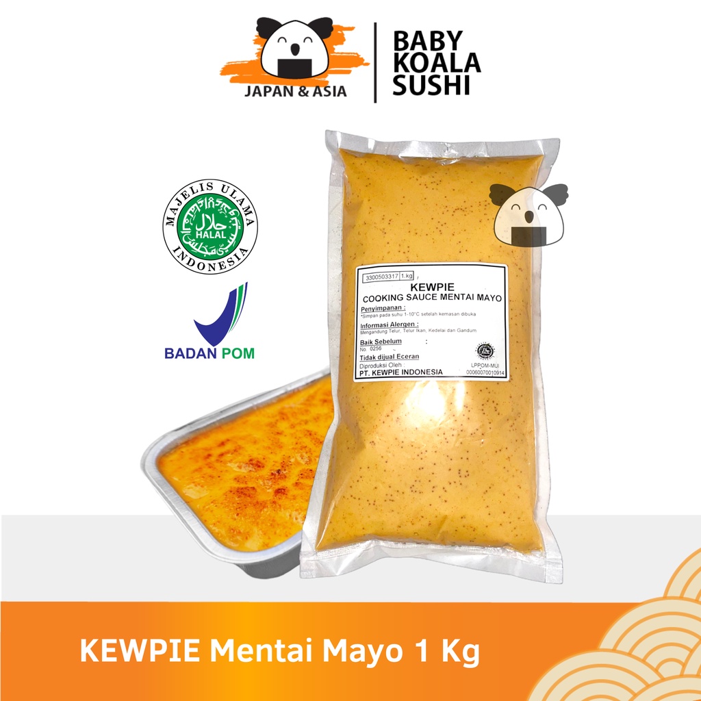 KEWPIE Sauce Mentai Mayo 1 Kg Halal | Salmon Mentai Mayonnaise