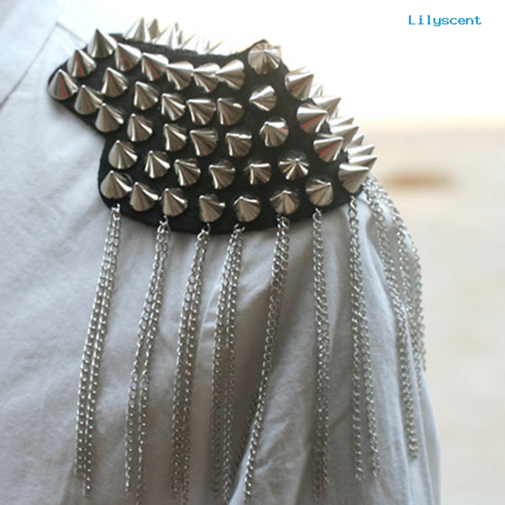 [LS] Bros Bahu Jumbai Perhiasan Punk Vintage Fringe Epaulette Decor