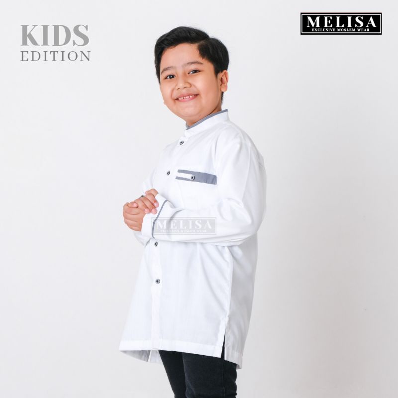 Baju Koko Anak Lengan Panjang Katun Toyobo Warna Putih Baju Muslim Anak Laki-laki Tanggung