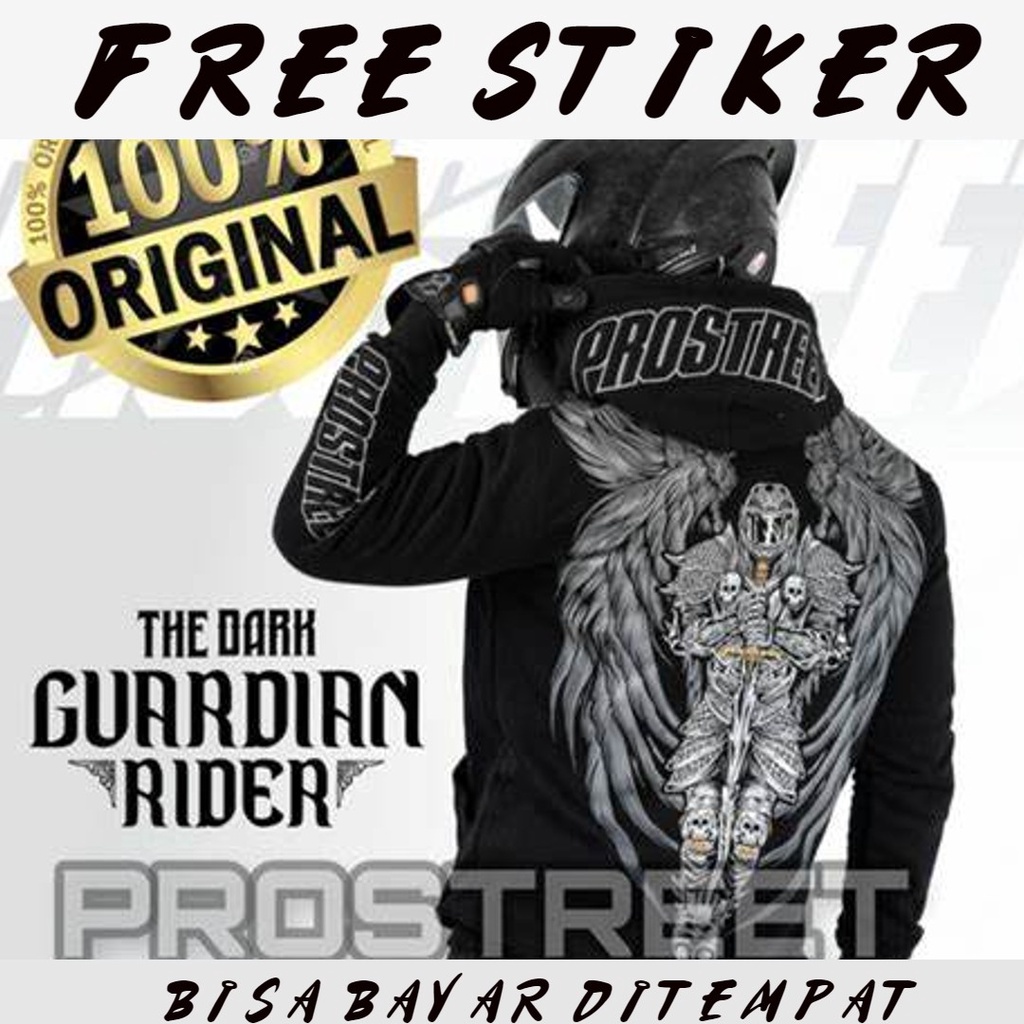 FREE STIKER Hoodie Prostreet Guardians Rider Blood Flower v2 Original Sweater Bahan Katun
