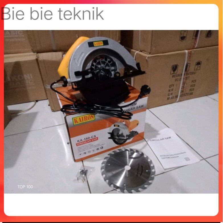 MESIN CIRCULAR SAW 7In/ MESIN GERGAJI BELAH KAIROS KA-580-CS .bie bie teknik