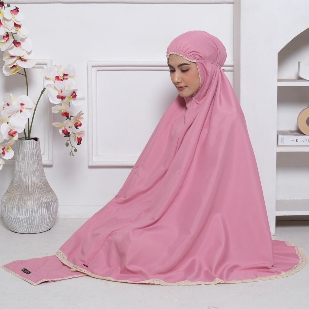 Mukena Tas Fungsi jadi Sajadah Traveling Naura Dewasa adem Elegan Arbifa