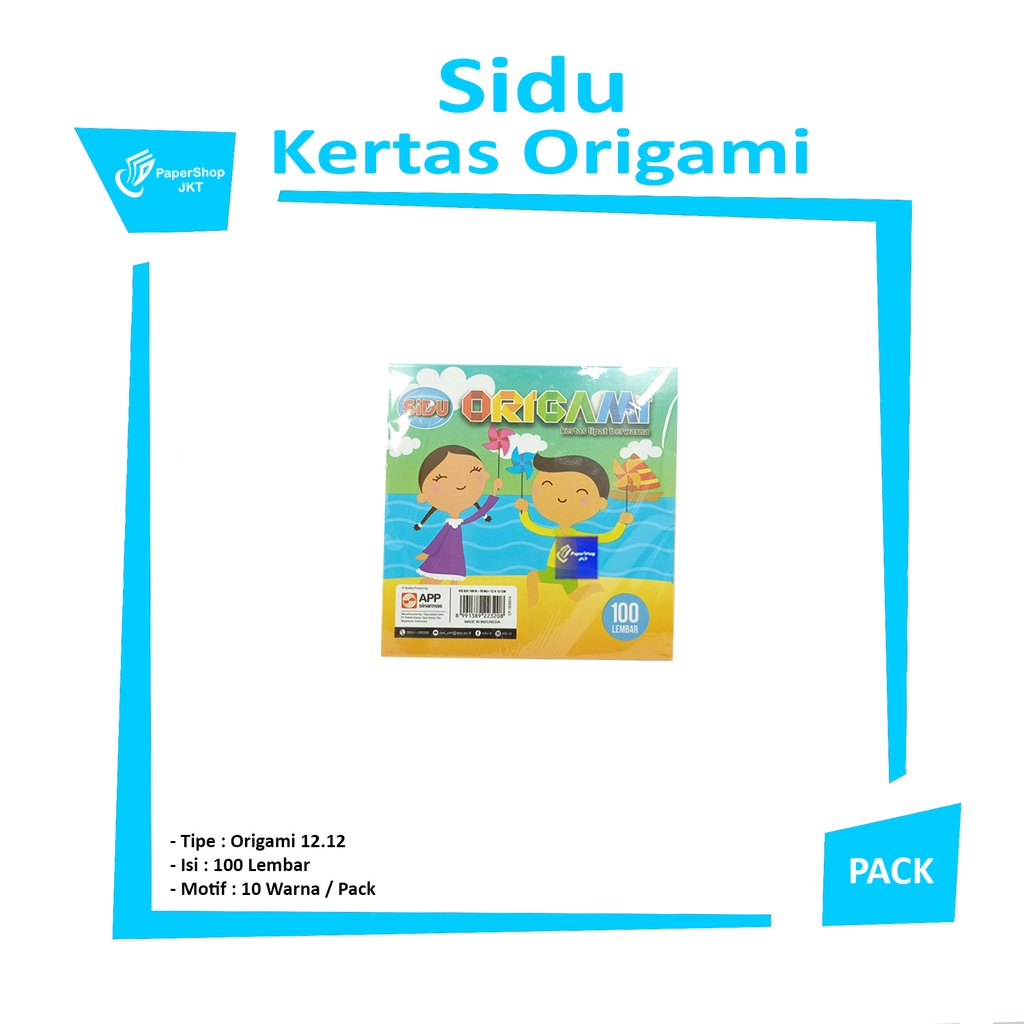 

SIDU - Origami Paper 12x12cm - Isi 100lembar - Pack