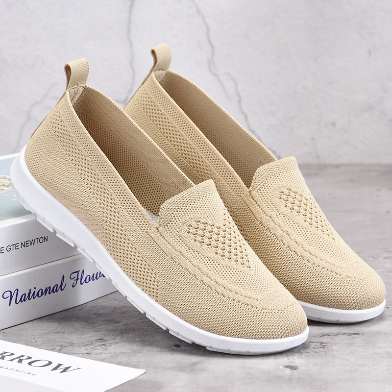 Sepatu wanita import flat shoes casual slip on anti licin