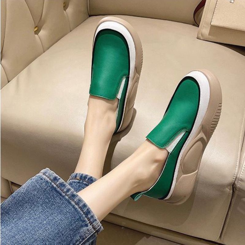 RYX - Gloss Slick Sepatu Slip On Wanita Fashion Casual / Jalan-Jalan - Ori Import