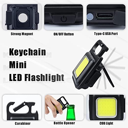 Lampu Camping LED Gantungan Kunci Senter Key Light Portable