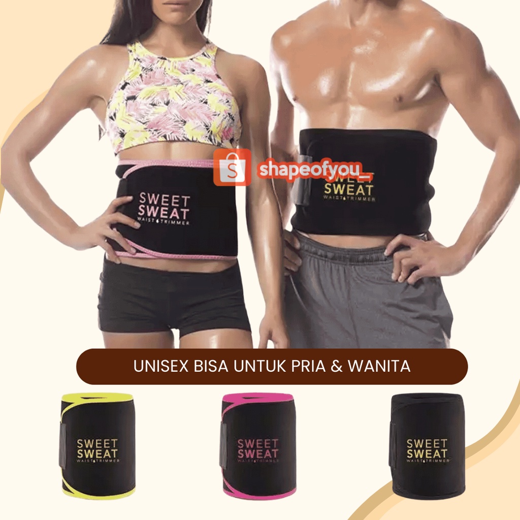 Korset Pelangsing Perut Buncit Pengecil Pinggang Pria Wanita Sweet Sweat Bahan Tebal Pelengkap Pengecil Lengan Arm Trimmer